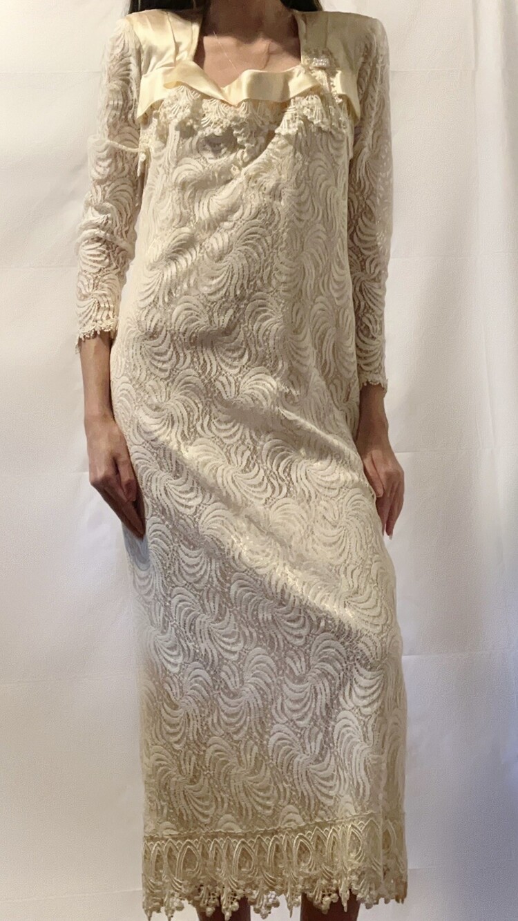 Vintage Susan Lane Cottagecore Romantic Wedding Gown Victorian Lace Country